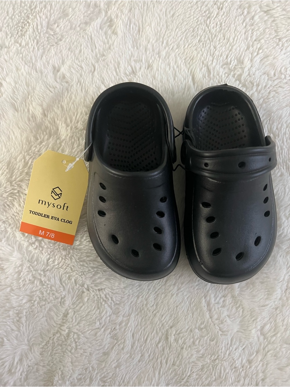 Mysoft Toddler Black EVA Clogs Size 7/8 – New With Tags